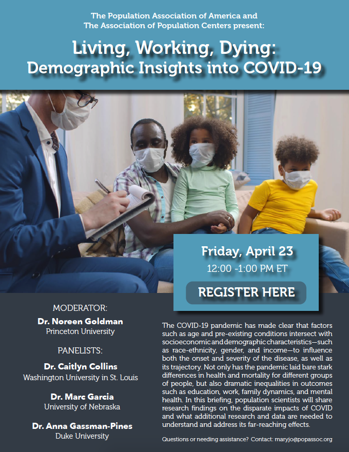 PAA Briefing: Living, Working, Dying: Demographic Insights into COVID-19