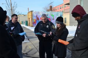 Community members completing the audit tool