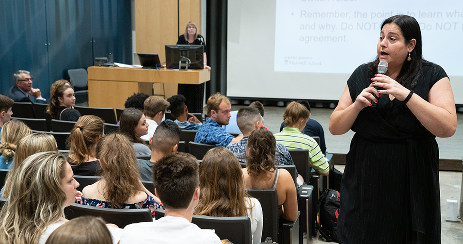 professor speaking to class