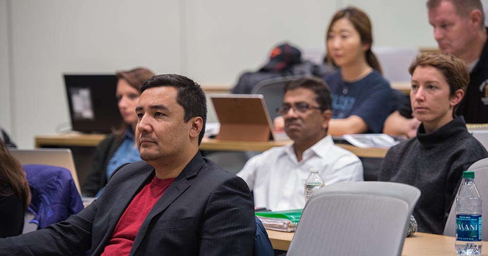 Students sitting in classroom