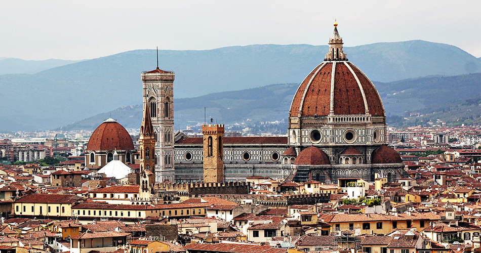 florence, Italy from above