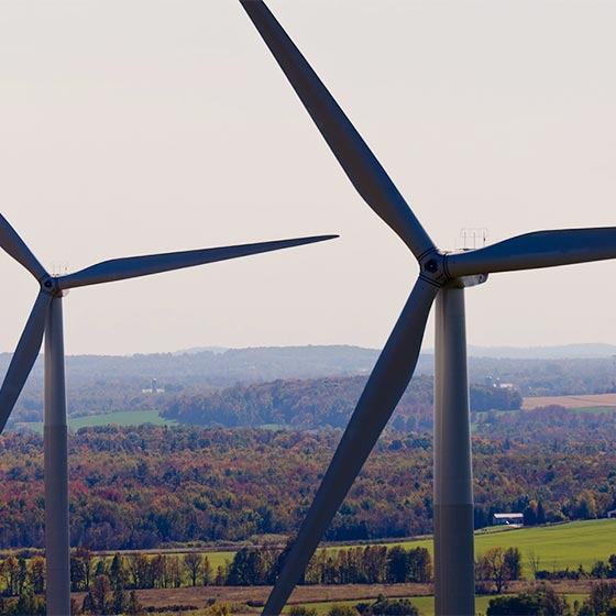 Two wind turbines