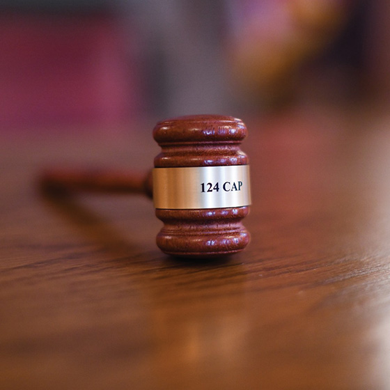 Gavel on a desk