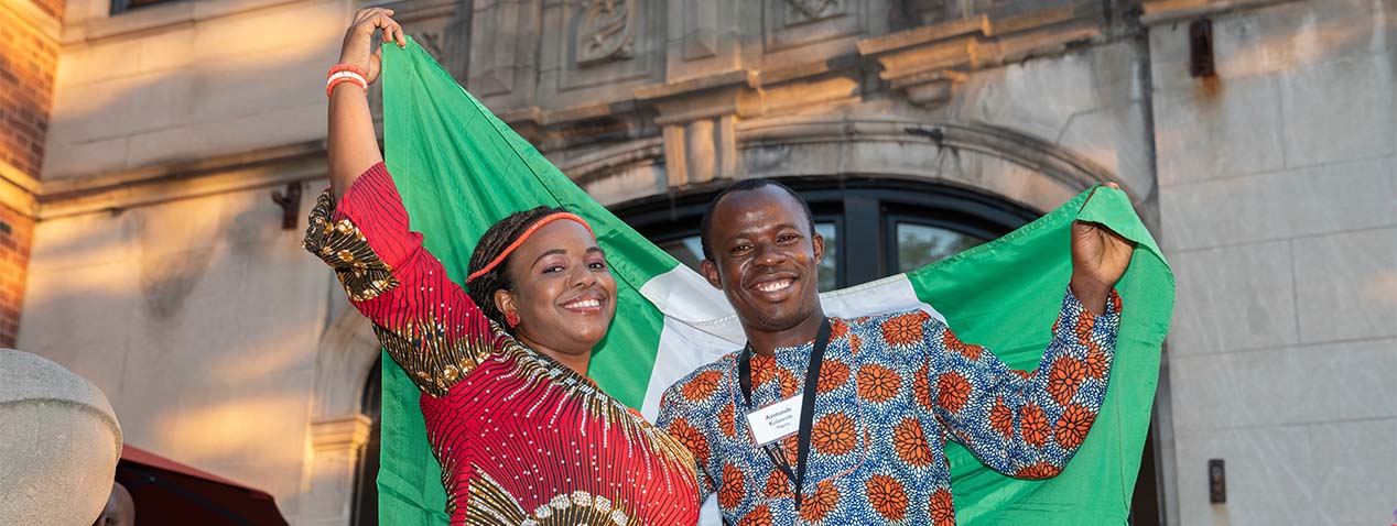 2019 Mandela Fellows at the Chancellor's home