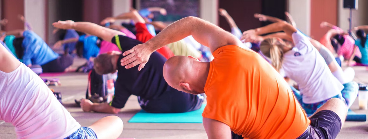 People doing yoga