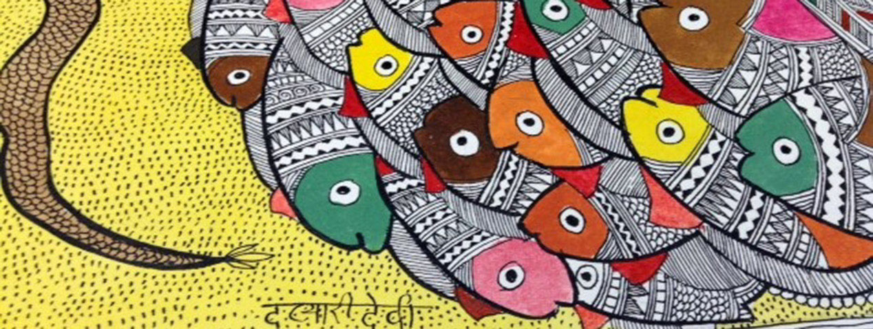 Mithila art fishes