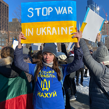 Yulia Bychkovska At Boston Rally